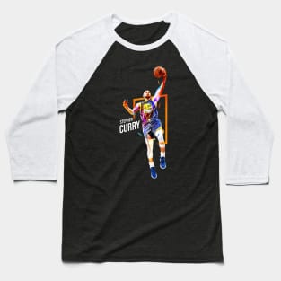 Low Poly Steph Curry Baseball T-Shirt